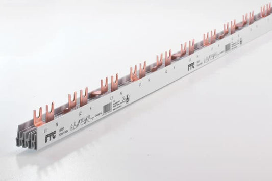 FTG 4p AFDD-Phasenschiene grau     3695T T-Form 36/Gabel 10qmm f.FI/LS 1+N 3TE