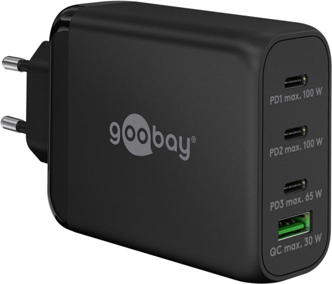 Goobay Multiport-Schnellladegerät sw     3xUSB-C PD 2x100W+65W,USB-A QC3.0 30W