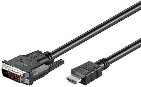 Hapena HDMI/DVI-Kabel 2m          C591/2 HDMI-Stecker - DVI-D-Stecker