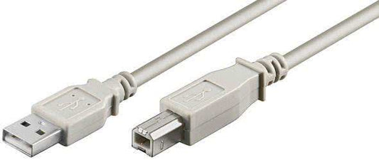 Hapena USB-Kabel 1,8m            USB2AB2 USB 2.0,A-Stecker auf B-Stecker,grau