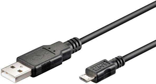 Hapena microUSB-Kabel sw 1,8m    USBAM11 A-Stecker auf 5-pol-Micro B-Stecker