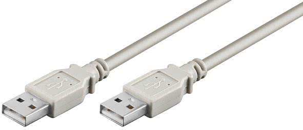 Hapena USB-Kabel 1m              USB2AA1 USB 2.0 A-Stecker auf A-Stecker grau