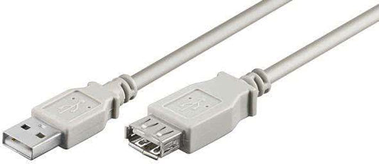 Hapena USB-Verlängerung 3m      USB2AAV3 USB 2.0 A-Stecker auf A-Kupplung grau