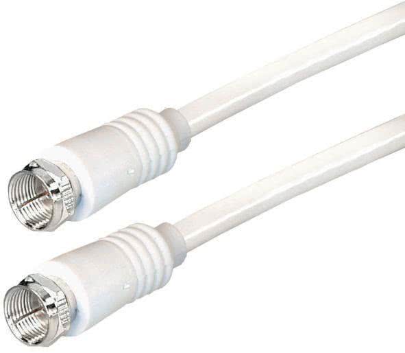 Hapena Antennen-Kabel 2,5m ws      13121 F-Stecker - F-Stecker 100dB