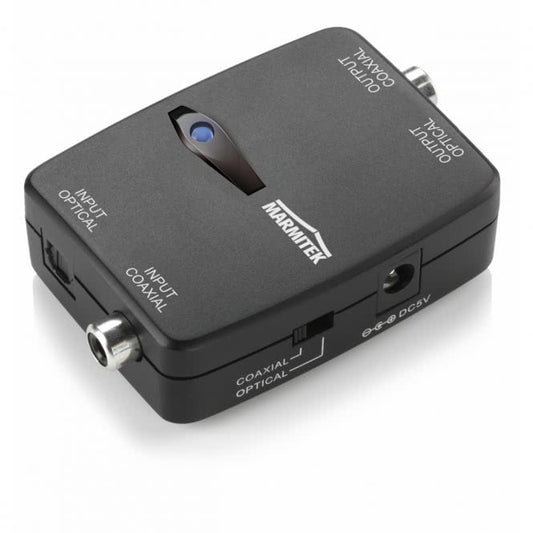 Marmitek Connect TC22 sw Audio-Konverter Toslink zu Koaxial o. Koaxial zu Toslink