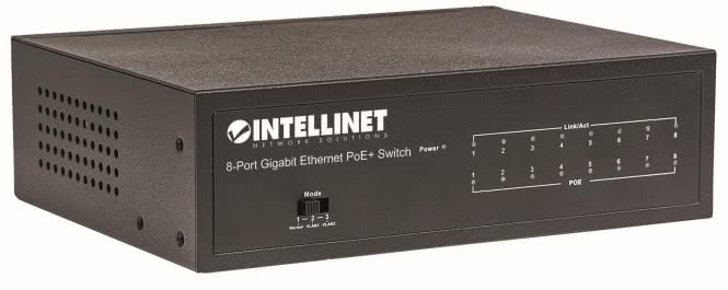 Intellinet 8-Port Gigabit  PoE+   561204 Switch VLAN  60W