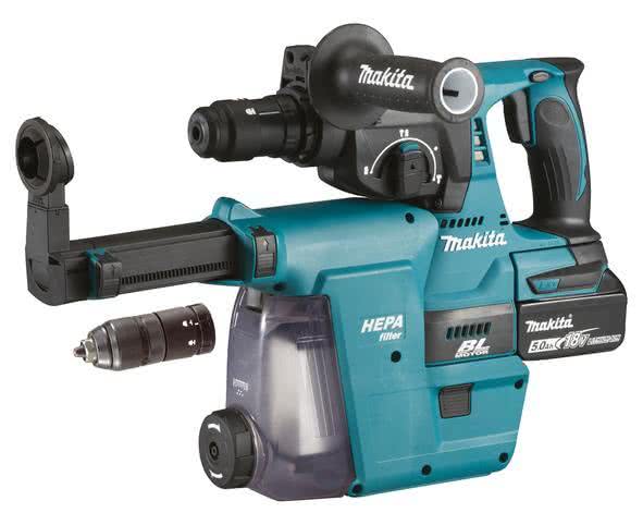 Makita Akku-Kombihammer SDS+ DHR243RTJW  ** 18V/2x5,0Ah inkl. Staubabsaugung
