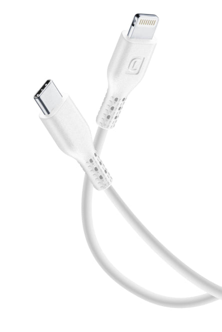 Cellularline USB-Ladekabel 1,2m weiß     USB Typ-C/Lightning MFI