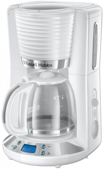 Russel Hobbs Inspire white Kaffeeautomat 1100Watt 1,25L 10 Tassen Glaskanne