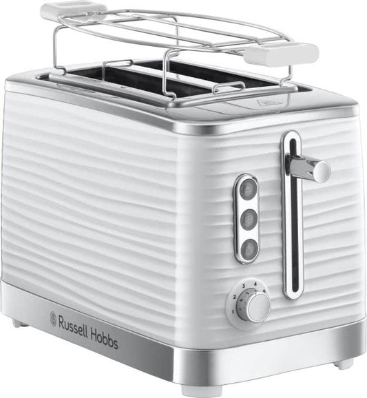 Russel Hobbs Inspire white Toaster       1050W 2 Scheiben Brötchenaufsatz