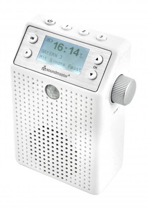 Soundmaster DAB60WE ws/si Badradio       DAB+/UKW,Bluetooth,Akku,Bewegungsmelder