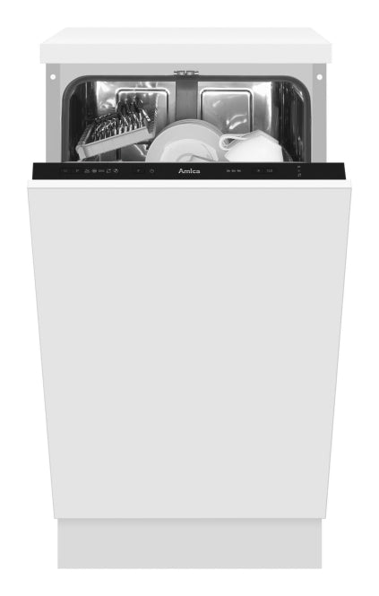 Amica EGSPV 587 915 EB-Geschirrspüler    E 45cm vollint. 49dB 9,0L 5Prg Korb