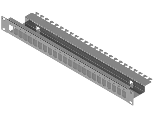 EasyLan fixLink  D* 1HE 19"   CKVFD0124E 24x Modul Edelstahl
