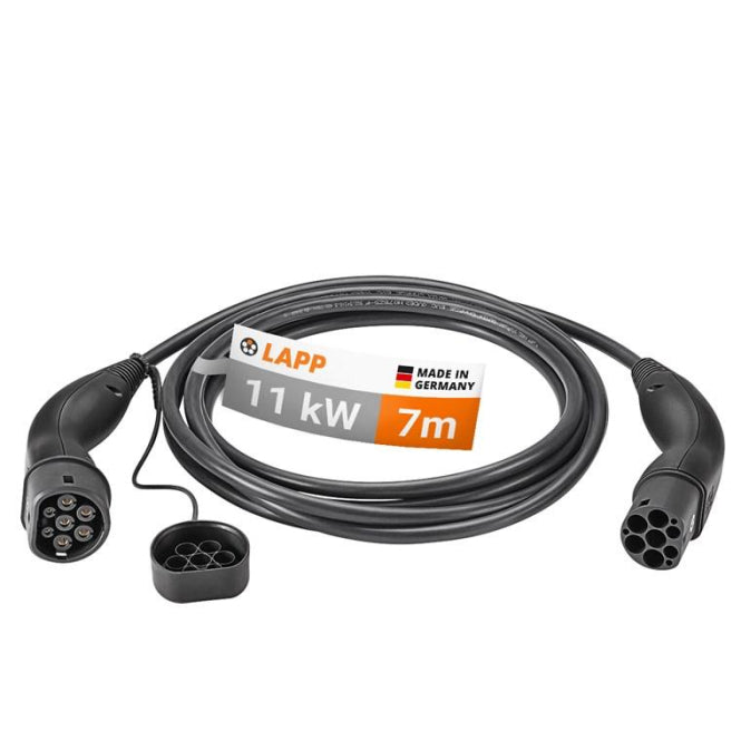 LAPP EV-TYP2 LADEKABEL glatt             11kW-3P-20A, 7m, black 61782