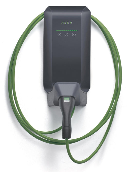 Keba Wallbox P40 11kW-3phasig 6m Kabel   Schwarz,BLE-WIFI,RFID,MessEV(Dienstwagen