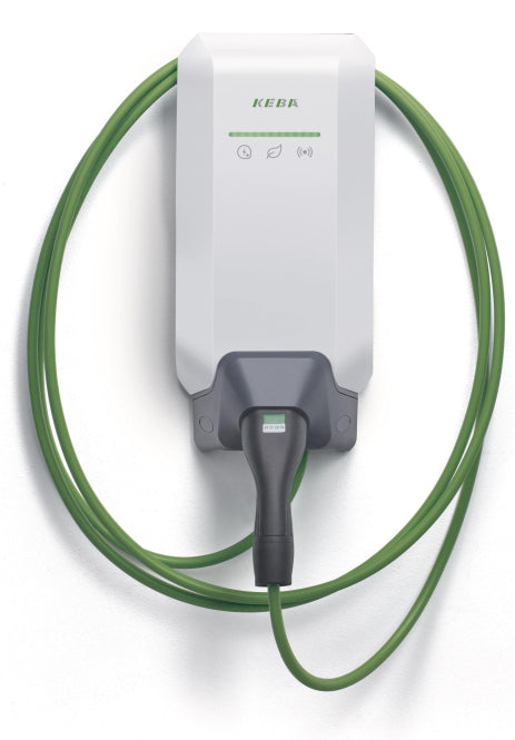 Keba Wallbox P40 11kW-3phasig 6m Kabel   Weiss,BLE-WIFI,RFID,MessEV (Dienstwagen)