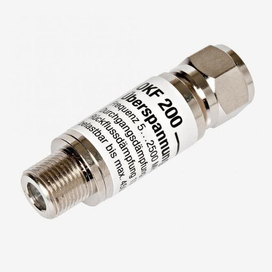 Fuba OKF 200 F-Überspannungsschutz       max. 4500A,5-2500MHz,F-Stecker/F-Buchse