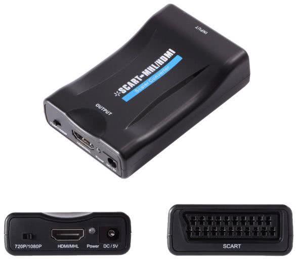 Hapena Scart zu HDMI          2451010002 Konverter,720/1080p,USB-powered