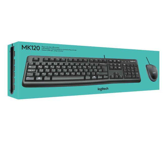 Logitech MK120 schwarz Tastatur/Maus-Set kabelgebunden