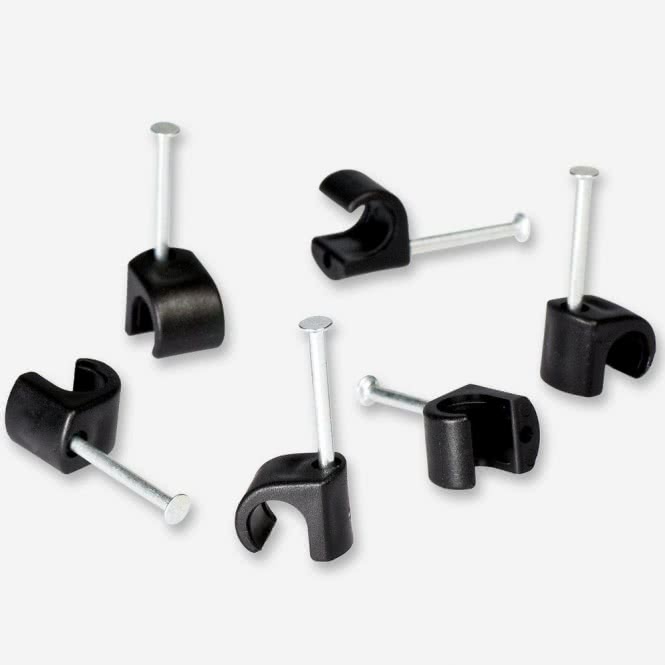 Fuba OKC 725 S Nagelschelle (100er Pack)     7-10mm, 25mm Nagel, schwarz