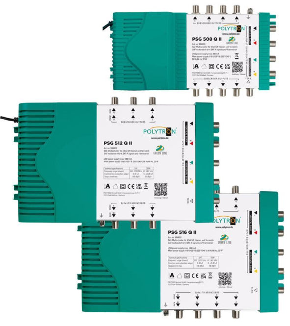POLY Kaskaden-Multischalter  PSG 508 QII 5/8,terr. aktiv,22 kHz,inkl.Netzteil