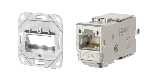 Metz Connect Sortiment bestehend aus:    10x Modulträger leer + 20x C6A Jack