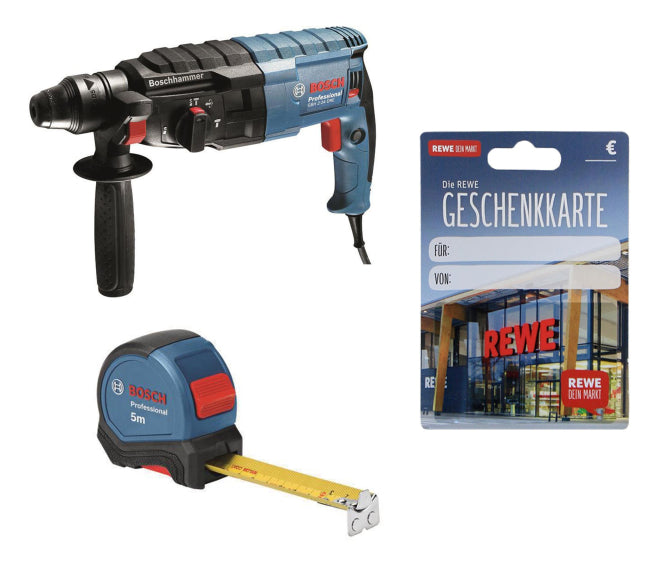 Bosch Aktionssort. Bohrhammer GBH 240         + kolo. Maßband + REWE GS 10,00