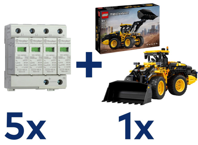 Finder Überspannungssortiment            5x Finder ÜSS TYP 2 + Lego Radlader