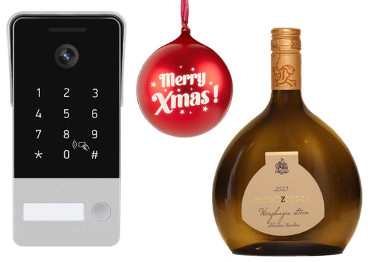 HHG Villa Gong Sortiment                 VideoTürstation Set+Wein+Christbaumkugel