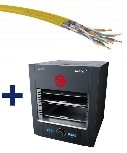 Paket Acolan 1500 2x4x2AWG22 Cat7A 1000m 500 Tr. + Steakgrill "DEVILS HEAVEN"
