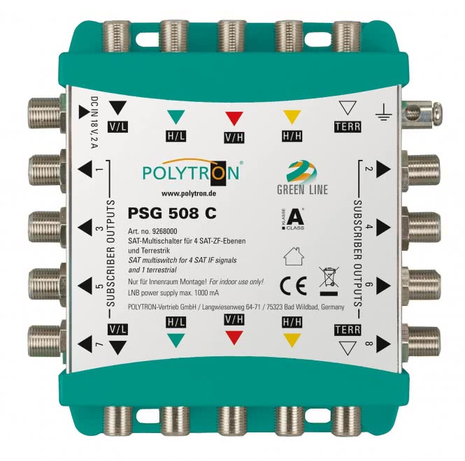 POLY Kaskaden-Multischalter    PSG 508 C     5/8 SAT/terr. aktiv