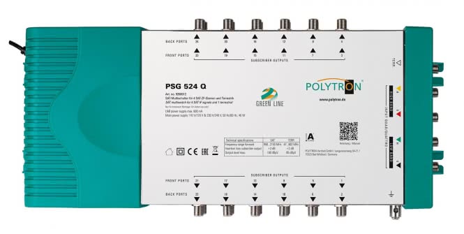 POLY Einzel-Multischalter   PSG 524 Q II 5/24,terr. aktiv,22 kHz,inkl.Netzteil