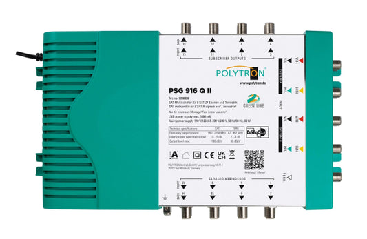 POLY Multischalter           PSG 916 QII 9/16 SAT/terr. aktiv mit Netzteil