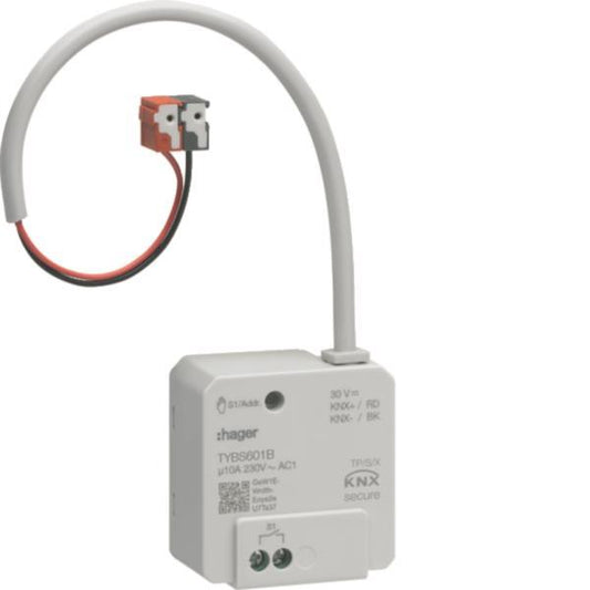 Hager Schaltaktor 1fach 10A /   TYBS601B 230V  UP KNX Secure easy