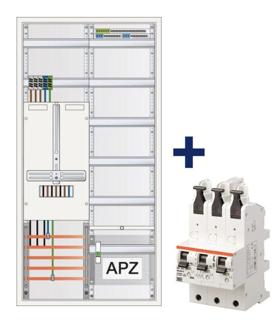 ABN Zählerschrank 3Pkt Aktion               inkl. SHU-Schalter 3p 50A  APZ