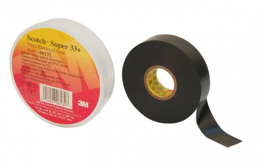 3M Iso-Band 19mm X 20m  SCOTCH SUPER 33+ ** Nr.33+   schwarz bis 105'C