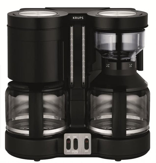 Krups KM 8508 Doppel-Kaffeeautomat/Tee        2x 10 Tassen sw DuothekPlus