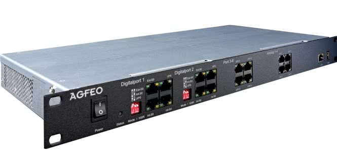 AGFEO Kompakte                 ES 628 IT Hybridtelefonanlage im 19"-Gehäuse für