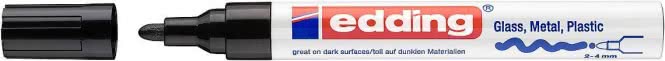 Edding e-750 Lackmarker schwarz          4-750001