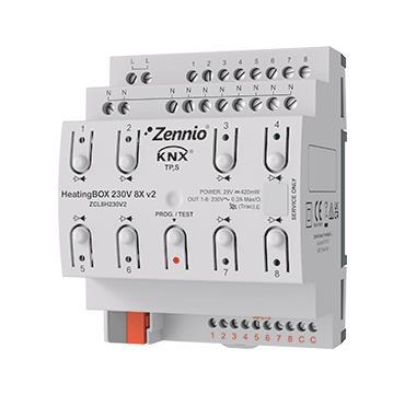 Zennio ZCL8H230V2 HeatingBOX 230V 8X     Heizungsaktor 8Ausgänge AC
