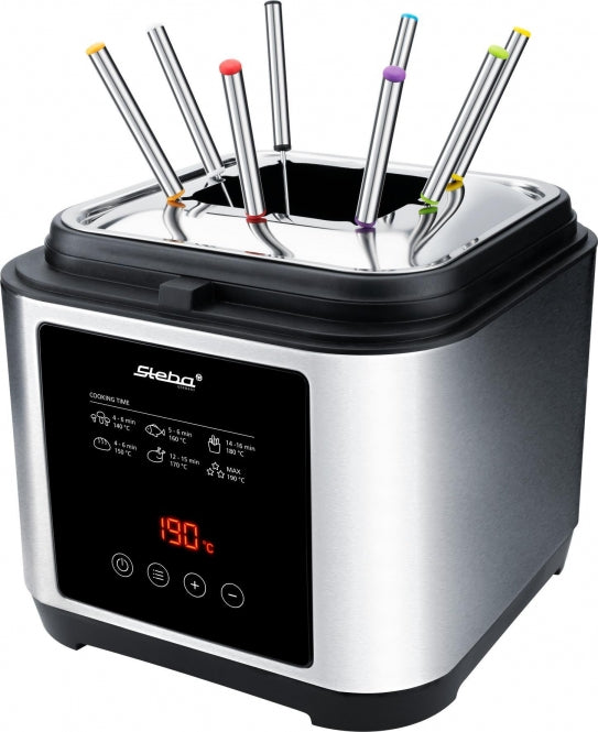 Steba DF 150 F Fritteuse/Fondue-Set      1200W 2,5L bis 190°C 8 Fonduegabeln
