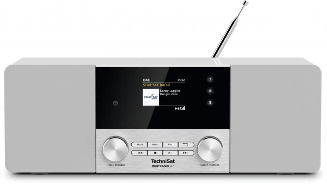 TechniSat DigitRadio 4 C weiß  0001/3937 Digitalradio,DAB+/UKW,Bluetooth,Stereo