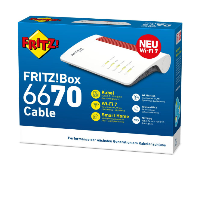 AVM FRITZ!Box 6670 Cable Wi-Fi7 20003047 3,6GB LAN WLAN-Router
