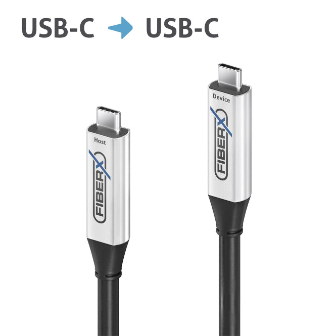 FiberX USB-C-Glasfaserkabel  FX-I600-012 USB 3.2 (Gen1x1),USB-C auf USB-C,12m