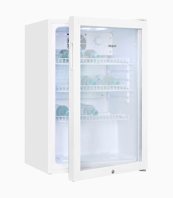 exquisit GKS120-GT160C ws Getränkekühl.  C 118L Glastür 3Ablagen 84x54x54,5cm