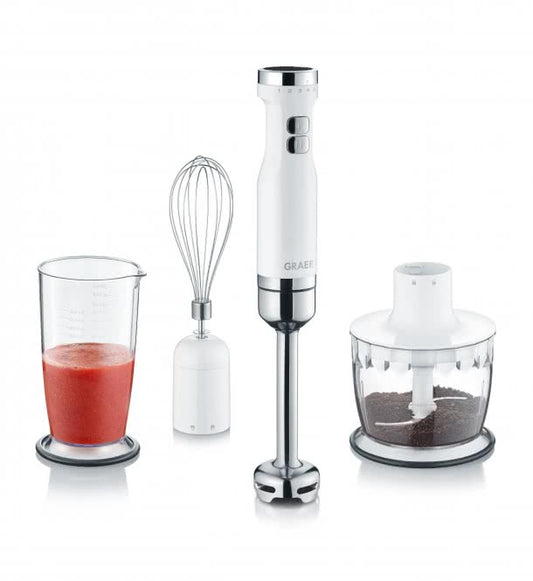 GRAEF HB 501 Stabmixer ws                800W 5 Stufen Turbo + Zerkleinerer 500ml