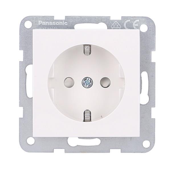Panasonic Plus 55 Proj.  WDTT03129WH-EU1 Schuko Steckdose m.erh. Berühr. weiß