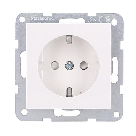 Panasonic Plus 55 Proj.  WDTT03129WH-EU1 Schuko Steckdose m.erh. Berühr. weiß