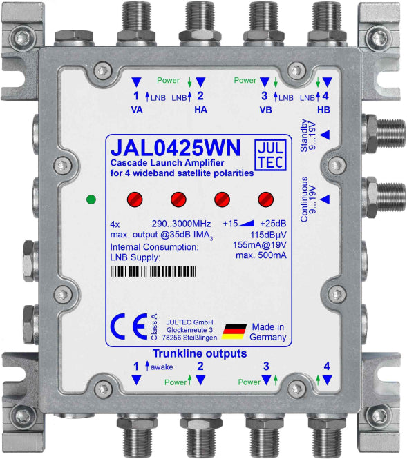 Jultec Sat-                    JAL0425WN Kaskadenstartverstärker inkl. Netzteil