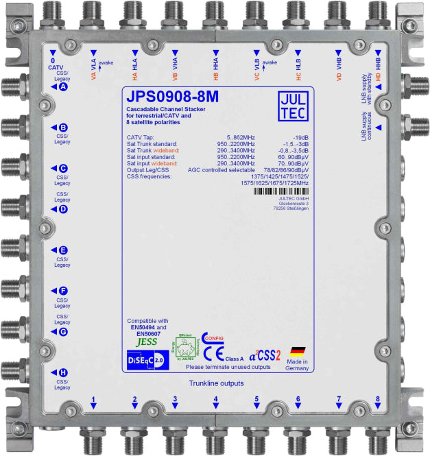 Jultec Einkabelmultischalter  JPS0908-8M 9 auf 8/8UB